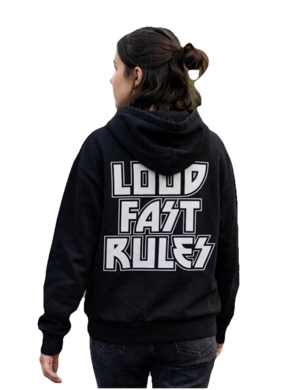 XCVI Loud Fast Rules Women’s Black Viscose Hoodie Size XS